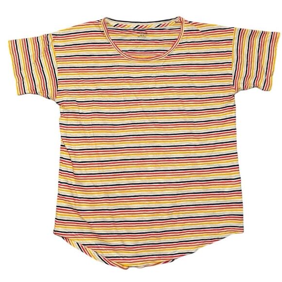 Madewell Colorful Striped Tshirt Size Small - Picture 1 of 3